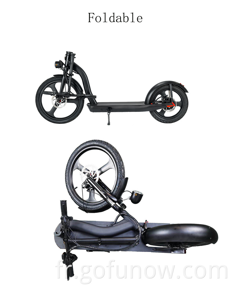 Nouveau adulte Europe Model Max Pliage Electric Kickbike Adult Electric Kick Kick Scooter Chinese Factory Escoloter G-Fun